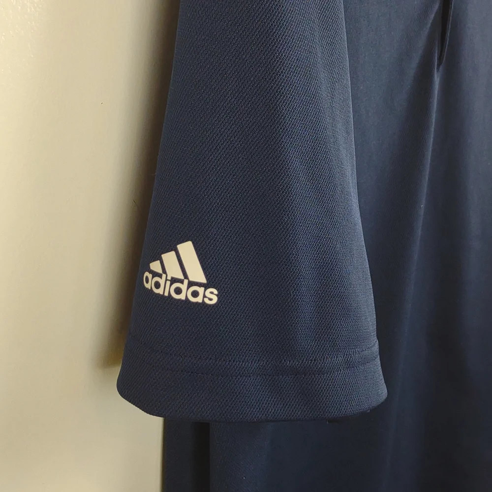 Adidas Golf Navy Blue Climalite Short Sleeve Polo